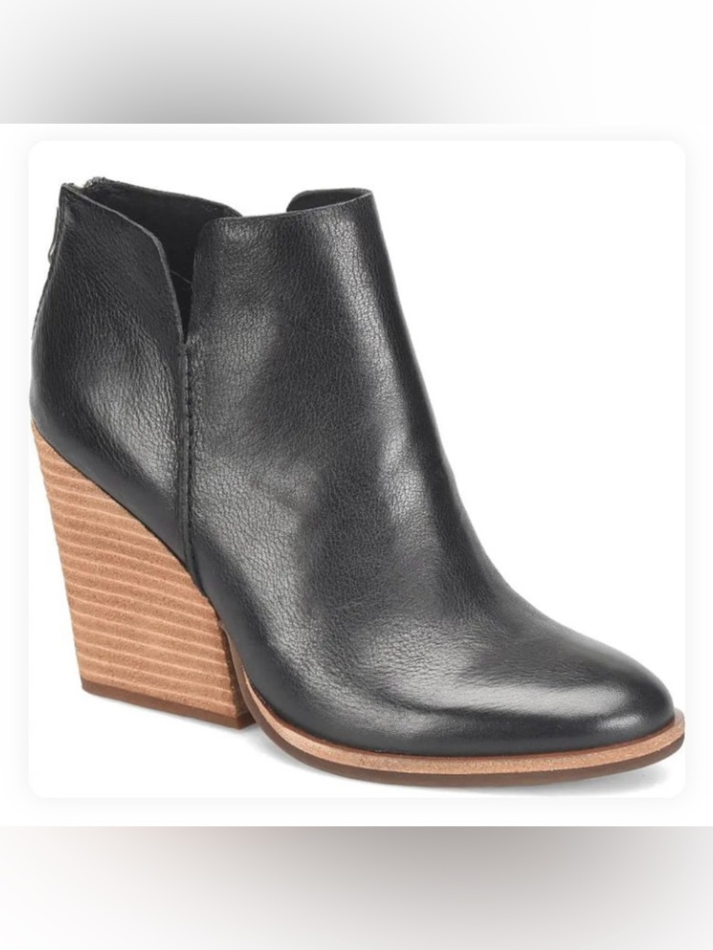 NWOB Kork Ease Black Leather "Chandra II" Booties. Size 9 M